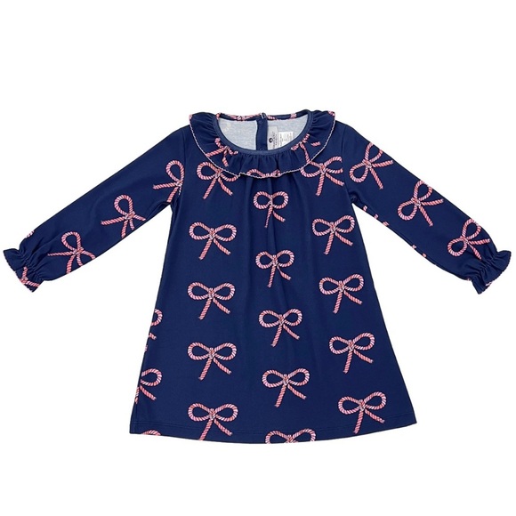 Nantucket Kids Other - Nantucket Kids “Love You Knots” Riley Ruffle Dress, 100% Pima Cotton, Size 6-9M